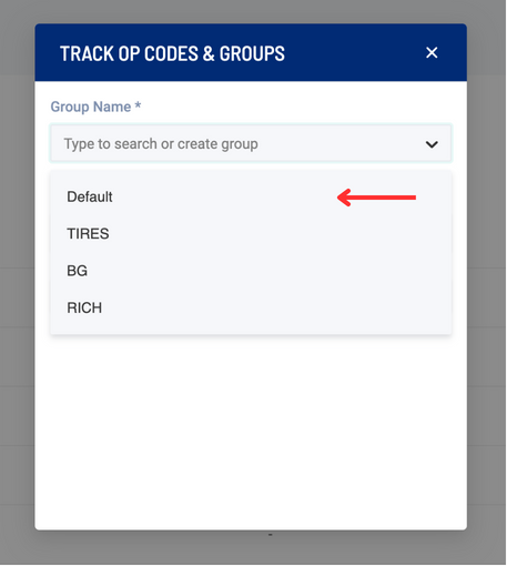 Choose Op Code Group for New Op Code